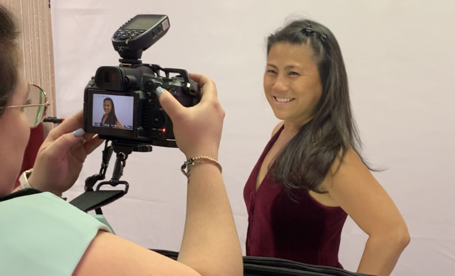 woman doing a business photoshoot