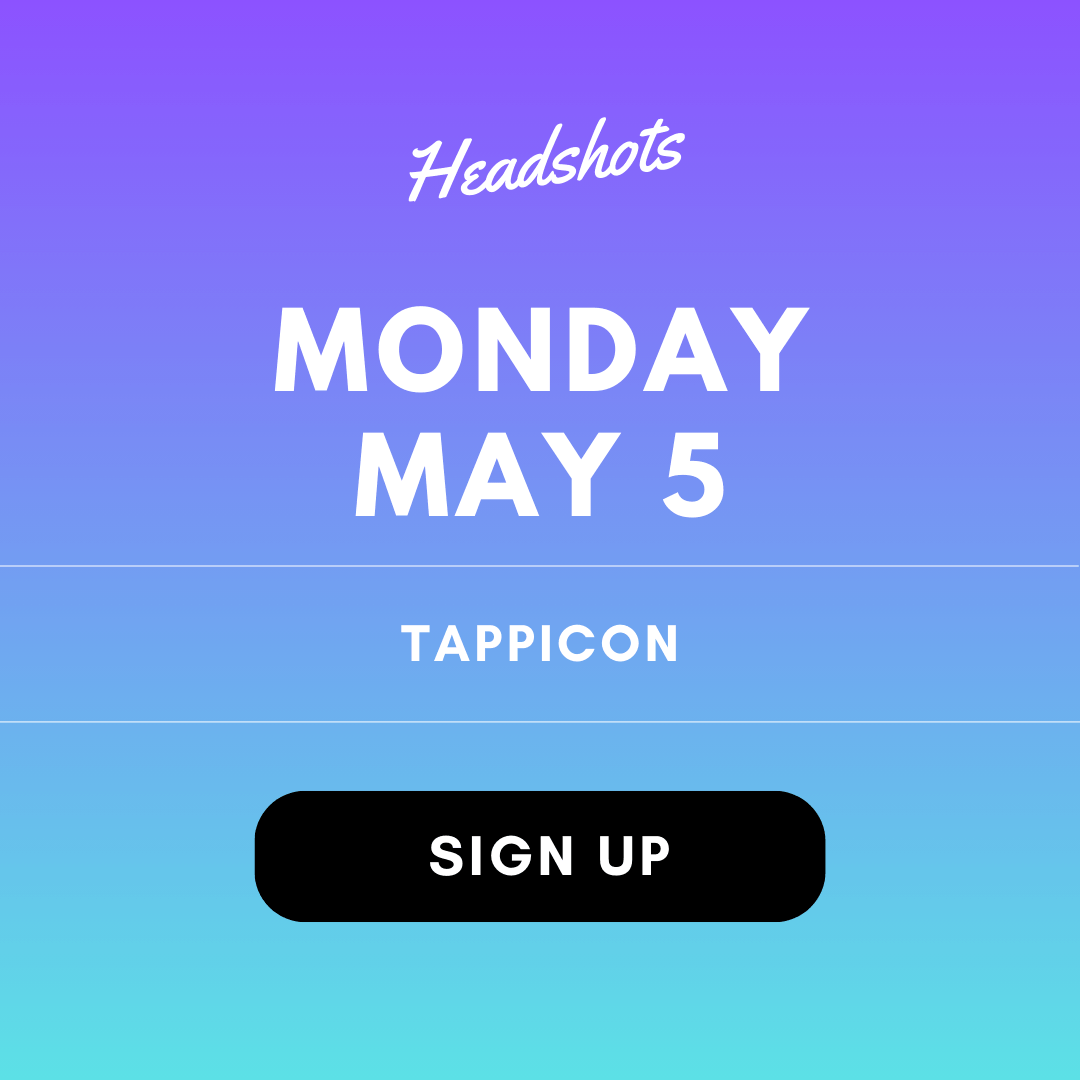 A promotional image for the TAPPICon conference with a button that invites the viewer to sign up